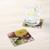 キク花ムームフローラ スクエアペーパーコースター (インサイチュ)