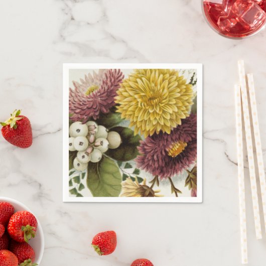 キク花ムームフローラ スタンダードカクテルナプキン (インサイチュ)