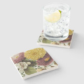 キク花ムームフローラ ストーンコースター (横)