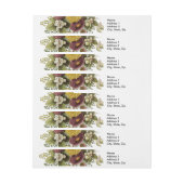 キク花ムームフローラ ラップアラウンド宛名ラベル (シート)