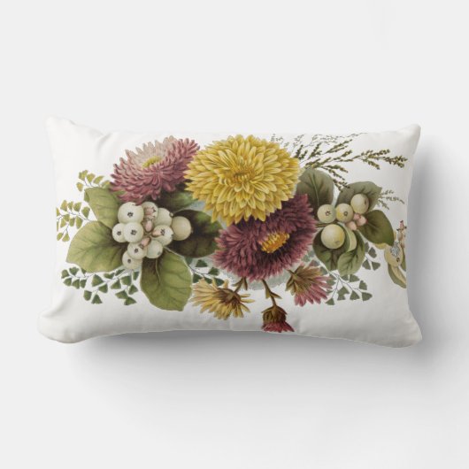 キク花ムームフローラ ランバークッション (正面)