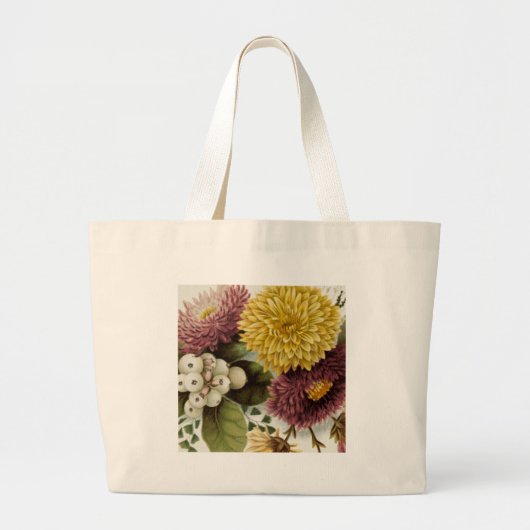 キク花ムームフローラ ラージトートバッグ (正面)