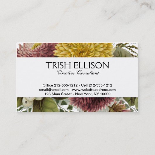 キク花ムームフローラ 名刺 (裏面)