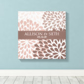 キク（ナツメグ）結婚キャンバスの贈り物 キャンバスプリント (インサイチュ (ウッドフロア))