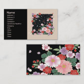 キク&桜日本のファインアート 名刺 (正面/裏面)