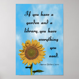 キケロ引用文もしは、庭がある ポスター