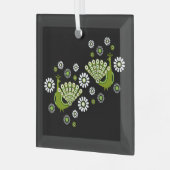 キザントピーコックアート ガラスオーナメント (正面左)