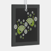 キザントピーコックアート ガラスオーナメント (正面右)