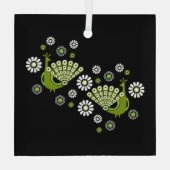 キザントピーコックアート ガラスオーナメント (裏面)