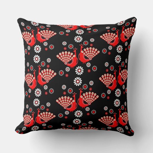 キザントピーコックアート クッション (正面)