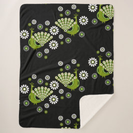 キザントピーコックアート シェルパブランケット