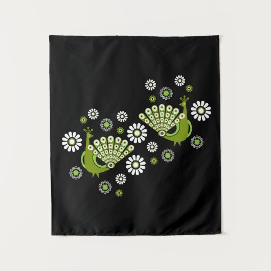 キザントピーコックアート タペストリー (正面)