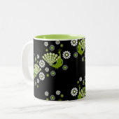 キザントピーコックアート ツートーンマグカップ (正面左)