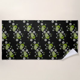 キザントピーコックアート ビーチタオル