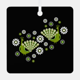 キザントピーコックアート メタルオーナメント