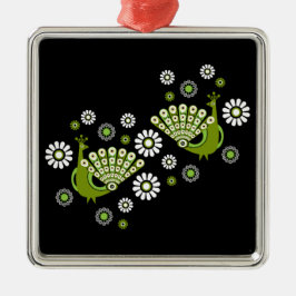 キザントピーコックアート メタルオーナメント