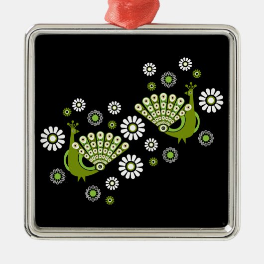 キザントピーコックアート メタルオーナメント (正面)