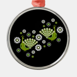 キザントピーコックアート メタルオーナメント