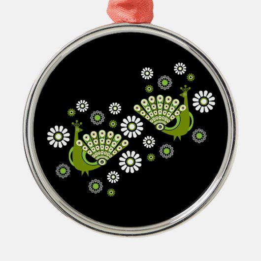 キザントピーコックアート メタルオーナメント (正面)