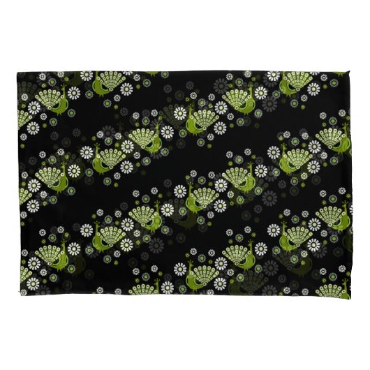 キザントピーコックアート 枕カバー (正面)