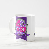 キシメナ文字X crest pink unicorn name意味 コーヒーマグカップ (正面左)