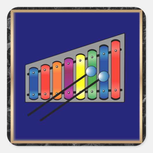 キシロフォンデザイン スクエアシール (正面)