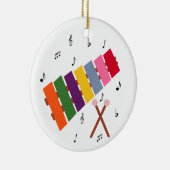 キシロ数々のフォン色ミュージカル楽器漫画 セラミックオーナメント (右)