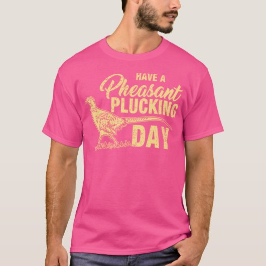 キジおもしろいャント狩りの引き抜き Tシャツ (正面)