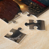 キジがサンタ帽をかぶっている ジグソーパズル (側面)