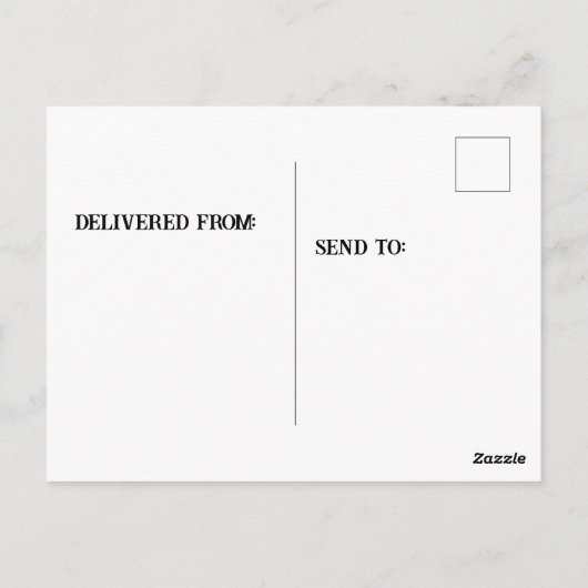 キジがサンタ帽をかぶっている ポストカード (裏面)