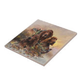 キジとアイリッシュセッターズパッション狩り タイル (側面)