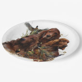 キジとアイリッシュセッターズパッション狩り ペーパープレート (アングル)