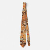 キジとカメリア中国のオリエンタルインクアートsoc ネクタイ (正面)