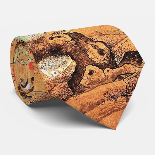 キジとカメリア中国のオリエンタルインクアートsoc ネクタイ (ロール)