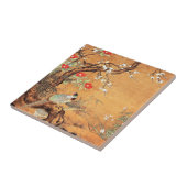 キジとツバキのイ中国のンキ芸術 タイル (側面)