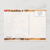 キジとツバキの中国のオリエンタルインクの芸術 ポストカード (裏面)