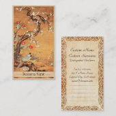キジとツバキの中国のオリエンタルインクの芸術 名刺 (正面/裏面)