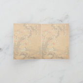 キジとツバキ中国の東洋の墨画 シーズンカード (内部)