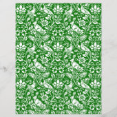 キジとハレの柄、エメラルドグリーンとホワイト (正面)