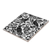 キジとハレの模様，白と黒 タイル (側面)