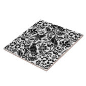 キジとハレの模様，白と黒 タイル (側面)