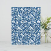 キジとハレの模様、藍青と白 (スタンド正面)