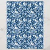 キジとハレの模様、藍青と白 (正面)