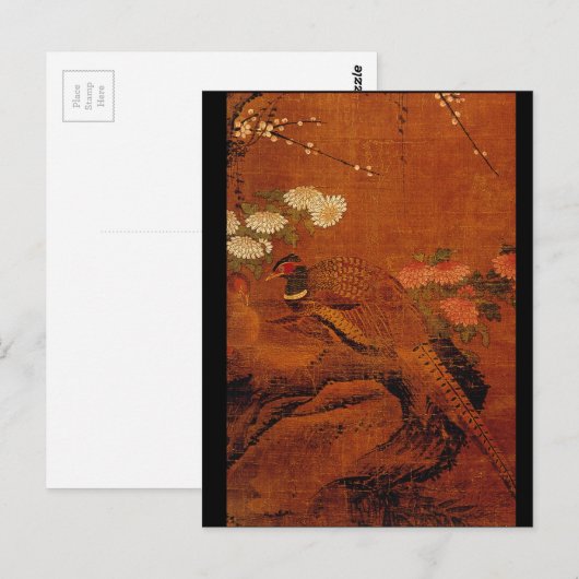キジと花_東洋 ポストカード (正面/裏面)