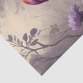 キジのすみれ色の花のイラスト 薄葉紙 (詳細)