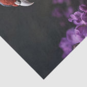 キジのすみれ色の花のイラスト 薄葉紙 (詳細)