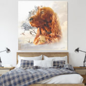 キジのアイリッシュセッター キャンバスプリント (インサイチュ (寝室))