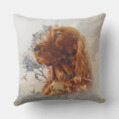 キジのアイリッシュセッター クッション (裏面)