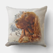 キジのアイリッシュセッター クッション (正面)