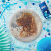 キジのアイリッシュセッター ペーパープレート (パーティー)